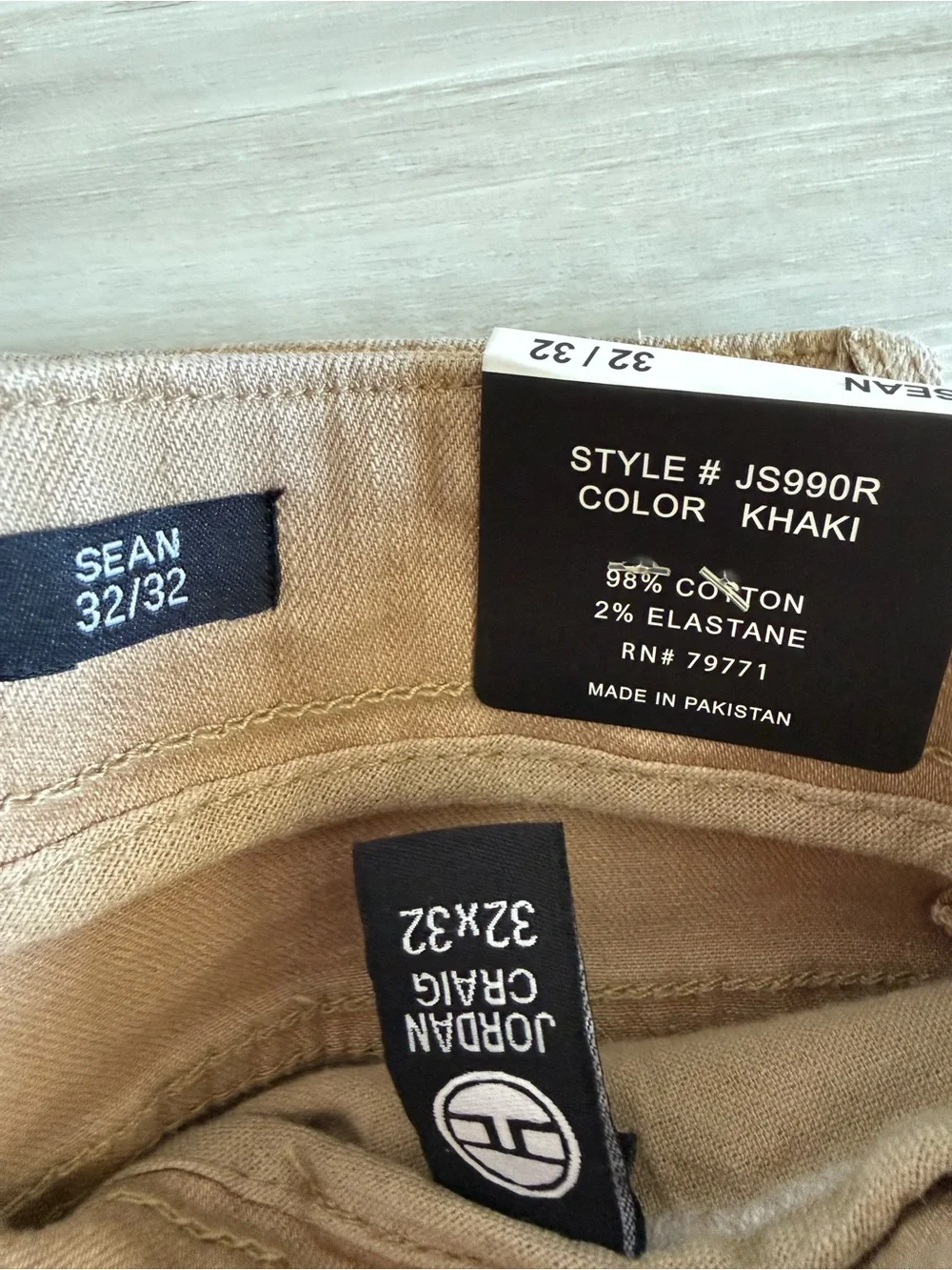 Jordan Craig Sean Tribeca Twill Pants Khaki 32/32 NWT